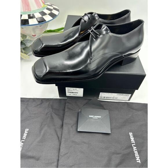 Men\'s Saint Laurent JEAN Leather, Derby shoes size 42/9 US made in Italy main image 14